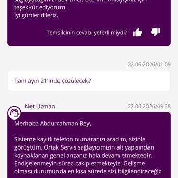TurkNet 100 Mbps İnternet Kesintisi Ve 3000 TL Mobil Veri Masrafı İçin Mağduriyet