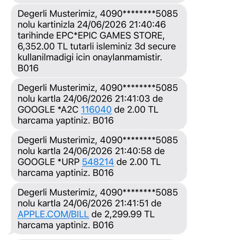 Kredi Kartımdan Yetkisiz 30.000 TL Çekim Ve Acil İade Talebi