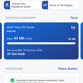 Akıllı Fatura Hediyeleri Kullanılamıyor Ve Aktif Edilmesi Gerekiyor