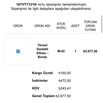 Beden Ve Kumaş Uyuşmazlığı Sonrası İade Reddedilmesi