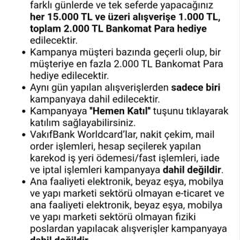 VakıfBank Kampanya Ödülü Hesaba Yatırılmadı