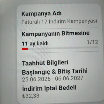 Taahhüt Süresi Fatura Gününe Göre Belirlendiği İçin Gün Eksikliği Ve Bilgi Eksikliği