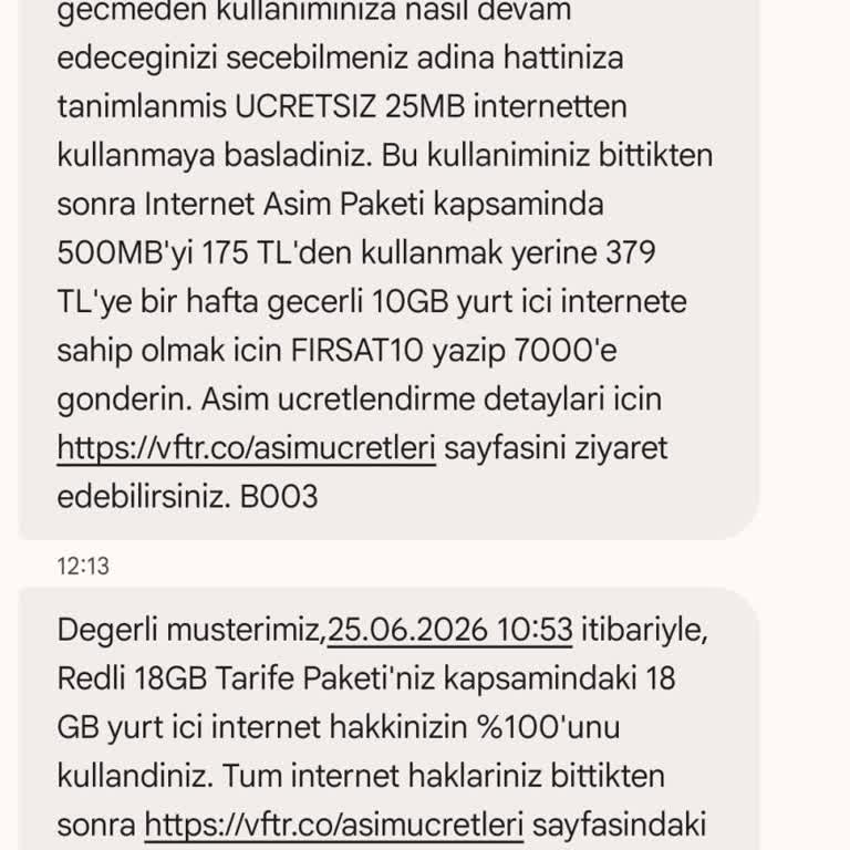 Rızasız Ek Paket Ve 175 TL Ücret İtirazı