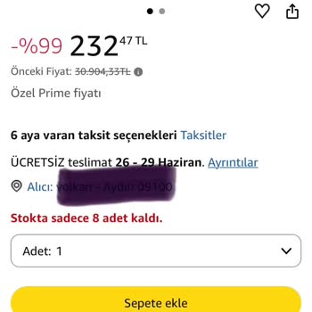 Prime Üyeliği İndirim Kampanyalarında Ödeme Hatası Yaşadım