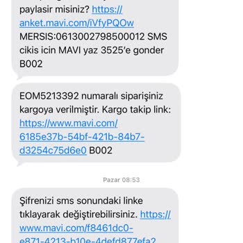 Mavi Mağazasında Değişim Talebim Kargo Teslim Edildiği Söylendiği Halde Elime Ulaşmadı
