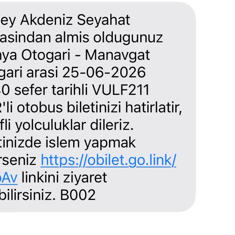 Obilet’ten Alanya-Manavgat Seferi İptali Ve 400 TL İade Talebi