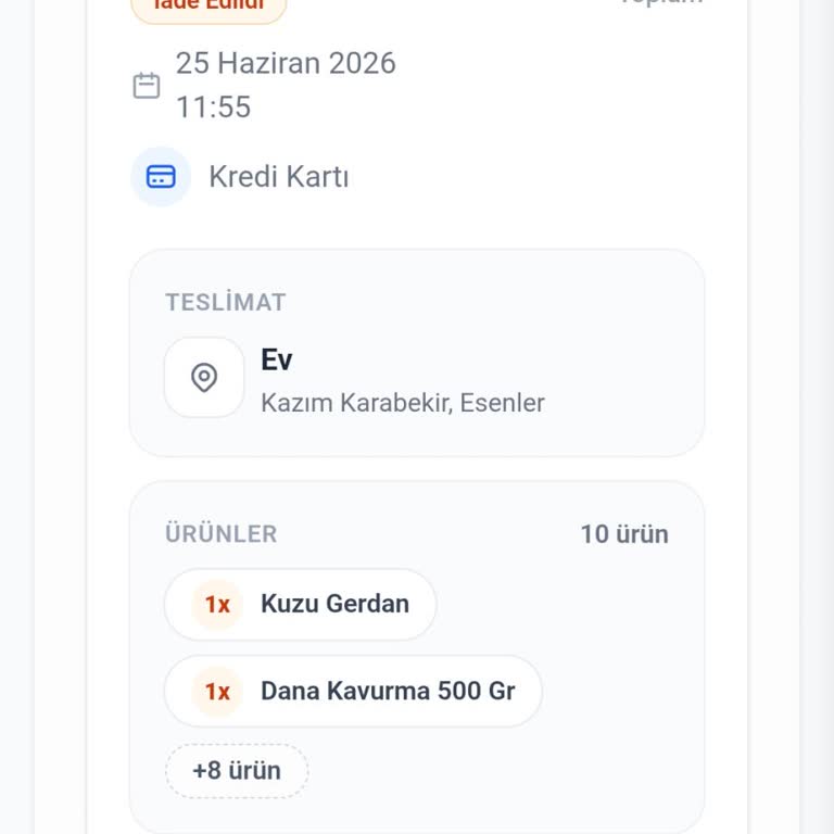 Köfteci Yusuf'ta Stokta Olmayan Pirzola Nedeniyle Tüm Siparişin İptali Ve 15 Gün Bekleyen İade