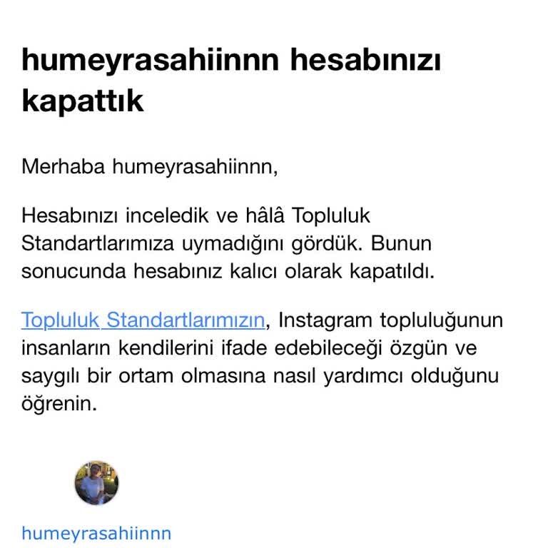 Açıklamasız Topluluk Kural İhlali Nedeniyle Hesapların Kalıcı Kapatılması Ve Veri Kaybı
