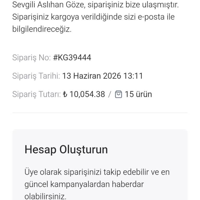 Kuğu Kids'ten 10 Bin TL'lik Siparişim Kargoya Verilmedi Ve İade Talebim Reddedildi
