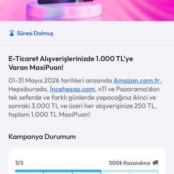 Kampanya Şartlarını Yerine Getirdim Ancak MaxiPuanım Yüklenmedi