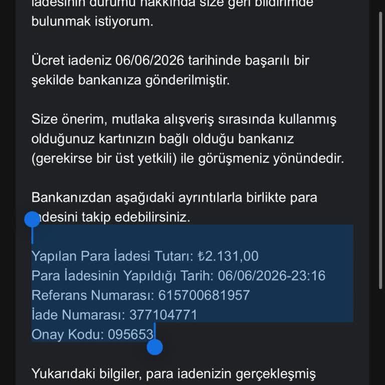 Kapatılan Hesap Sonrası İade İşlemi Gerçekleşmedi Ve Müşteri Hizmetleri Çelişkili Bilgi Veriyor