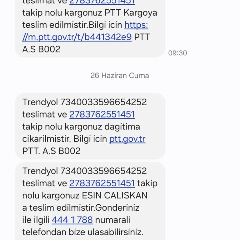 Kargo Teslim Edilmemesi Ve PTT Kargo İletişimsizliği