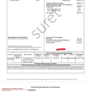 Vodafone Faturamda Yetkisiz Apple Ödemesi Ve 5.940 TL Tutarı İtirazı