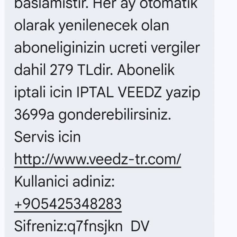 İzinsiz Veedz Üyeliği Ve 279 TL Fatura İadesi Talebi
