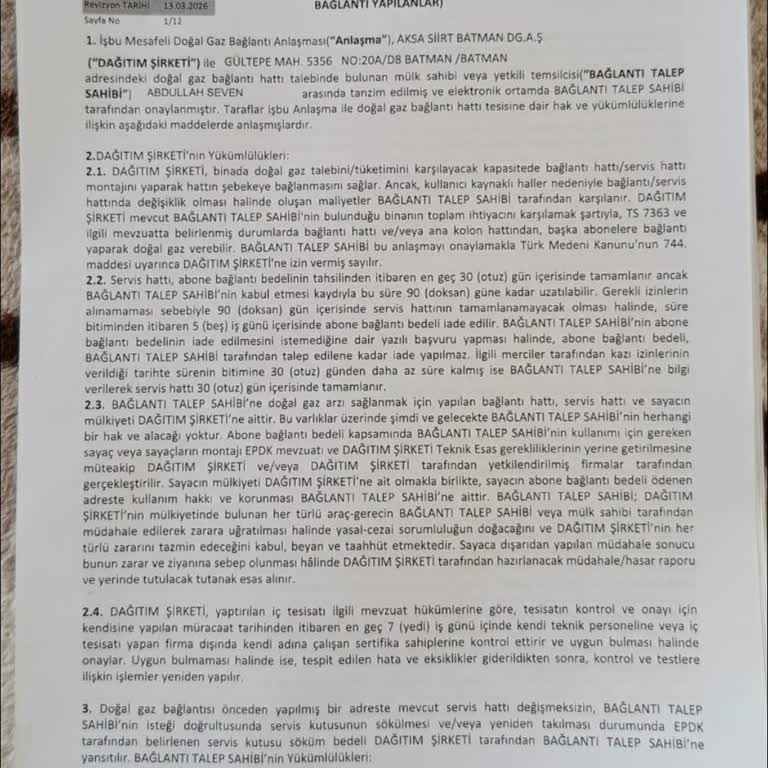 Aksa Doğalgaz Bağlantı Gecikmesi Ve Bilgilendirme Eksikliği Nedeniyle 9 Aylık Kira Kaybı