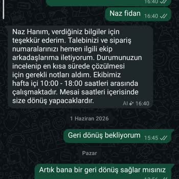 İrva Collection’dan Teslim Edilmeyen Sipariş Ve Geri Ödeme Talebi