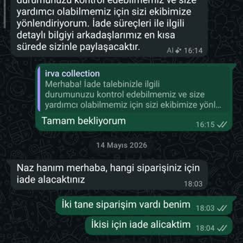 İrva Collection’dan Teslim Edilmeyen Sipariş Ve Geri Ödeme Talebi