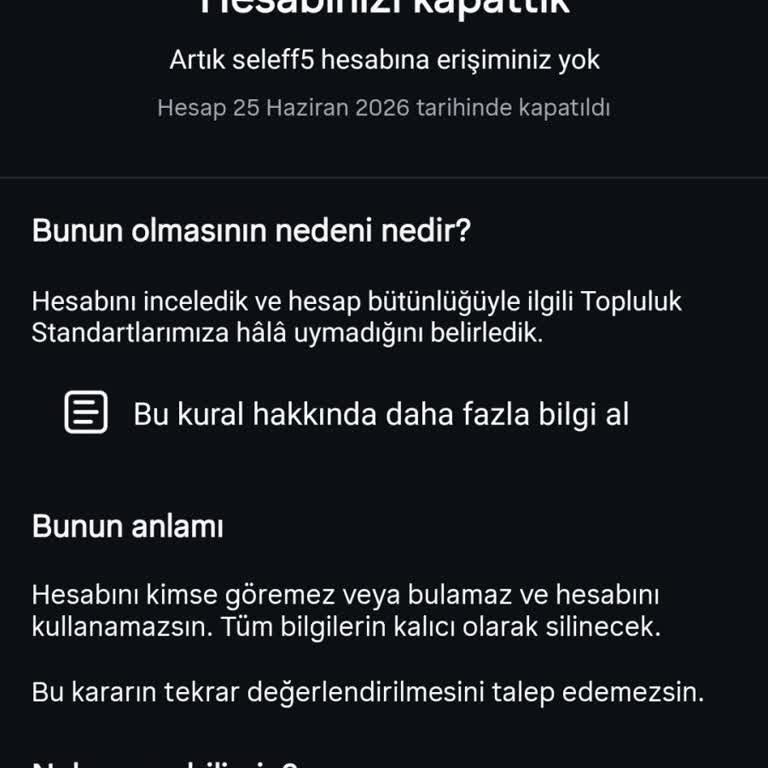 Instagram Hesabım Haksız Yere Kapatıldı Ve Yeniden Açma Talebi