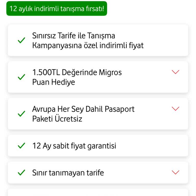 Vodafone'dan Sınırsız Tarife Geçişi Sonrası 1500 TL Money Puanının Yüklenmemesi
