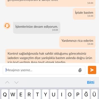 İspanyol Paça Pantolon İadesi İçin Kod Yenilenemediği Nedeniyle Hak Kaybı