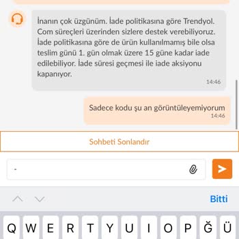 İspanyol Paça Pantolon İadesi İçin Kod Yenilenemediği Nedeniyle Hak Kaybı