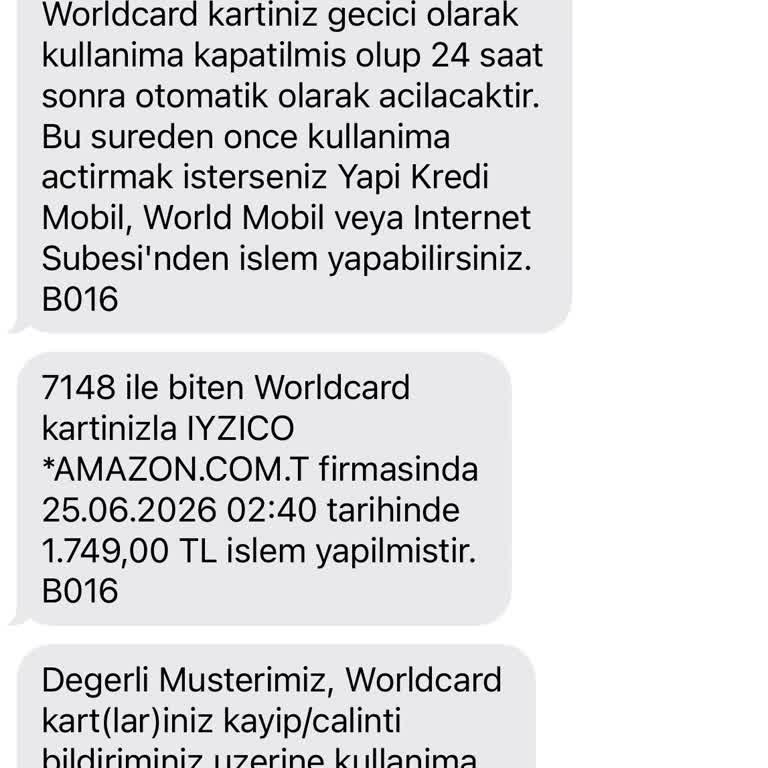 Yapı Kredi Kartımdan İzinsiz Amazon Alışverişi İptal Ve İade Talebi