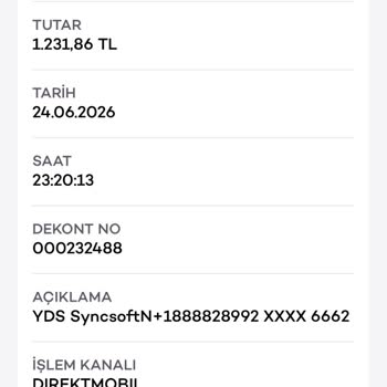 İzinsiz Yurt Dışı POS İşlemi İçin 1.231,86 TL İade Talebi