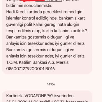 Vodafone Pay’da Hadi Mastercard İşlem Engellemesi Tekrarlanıyor