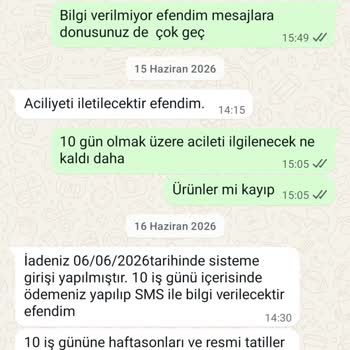 İade İşlemi Gecikmesi Ve Telefon Kapama Sorunu