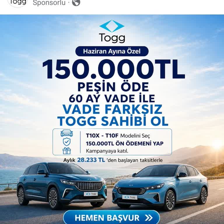 Sahte Togg Reklamı Ve Peşinat Talebine Karşı Açık Uyarı