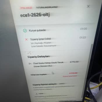 Yemeksepeti'nde İptal Edilen Siparişlerin Ücretinin Ödenmemesi Ve Adil Çözüm Talebi