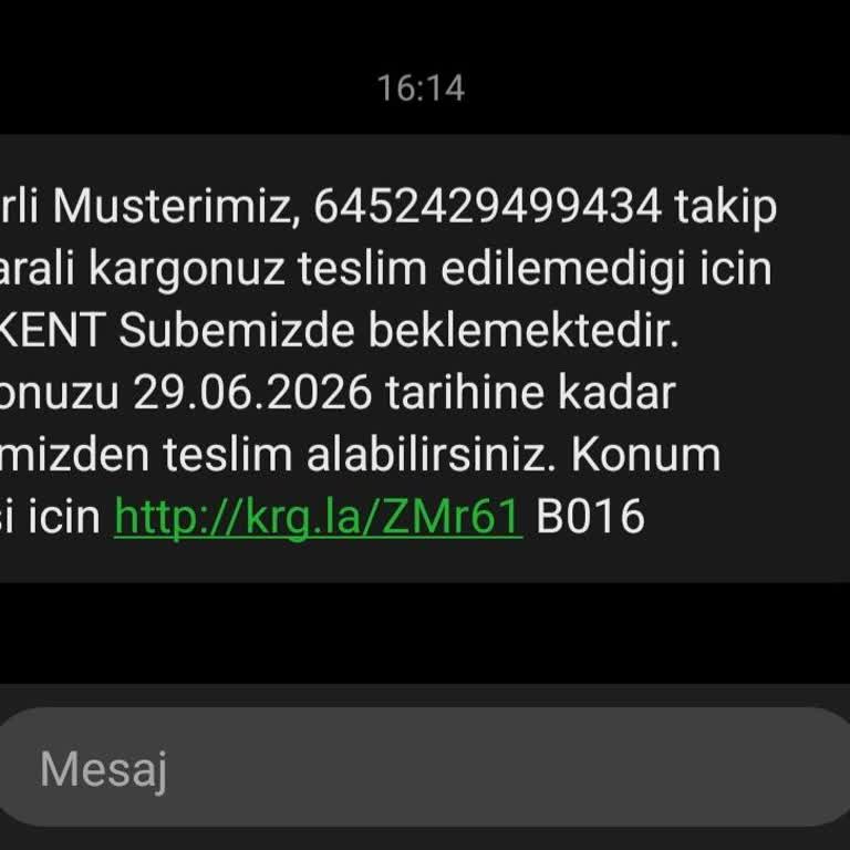 Şubeye Gitmek Zor, Kargo Şubede Bekletiliyor Ve Teslim Edilmiyor