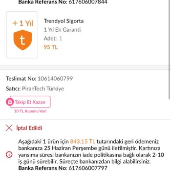 İzin Alınmadan Sipariş İptali Ve Garanti Şikayet Kaydı Engeli