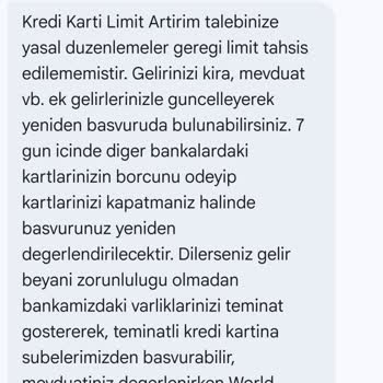 Sadık Müşterinin Limit Artışı Sürekli Reddediliyor