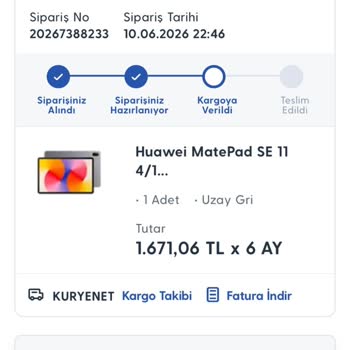 Kuryenet Takip Güncellenmediği İçin Tablet Teslimatı Gecikiyor
