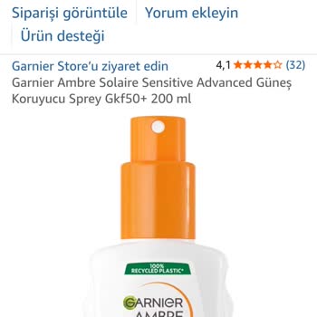 Amazon İlan Edilen 200ml Güneş Koruyucu 150ml Olarak Gönderildi