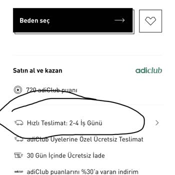 Adidas Hızlı Teslimat Sözü Aşılmış Ve Siparişim Beklemede