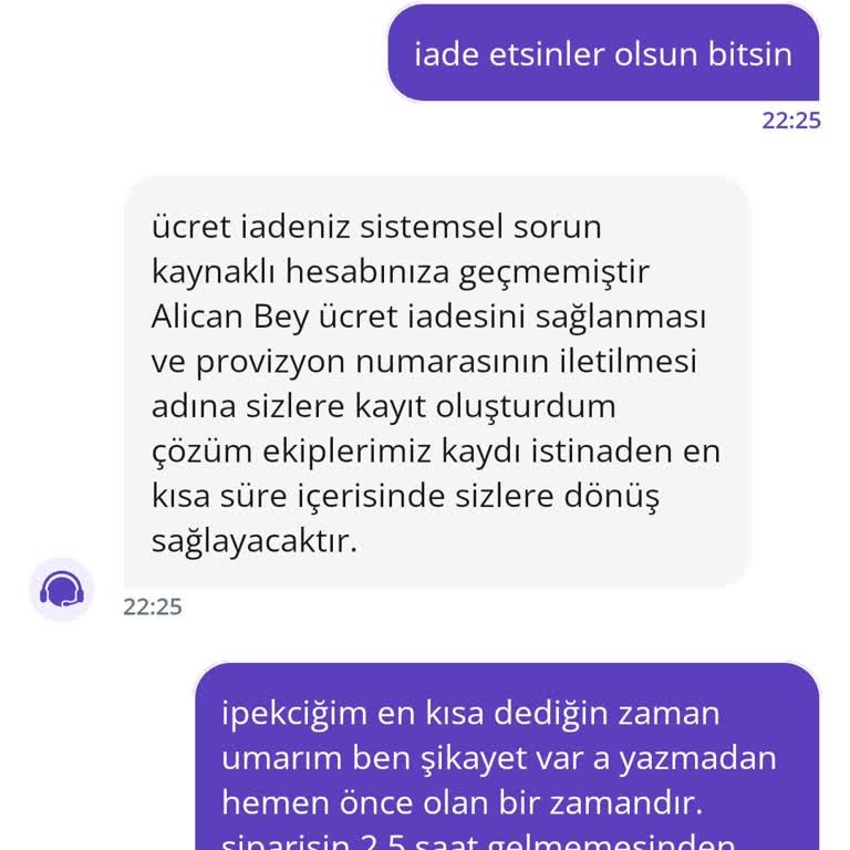 İptal Edilen Siparişin Ücreti Kredi Kartıma Gecikmeli İade Edilmedi