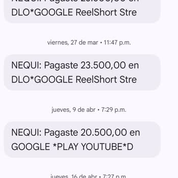 Cobros no autorizados de ReelShort, solicito devolución y dar de baja