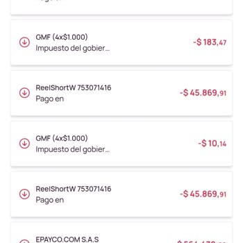 Cobros no autorizados de ReelShort, solicito devolución y dar de baja