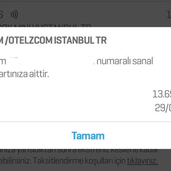 Otelz Kredi Kartımdan Alınan 13.694,15 TL Kesintinin Geri Ödenmemesi Ve Rezervasyon Sorunu
