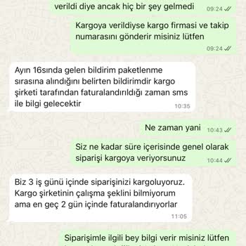 Siparişim Kargoya Verilmedi Ve Ücret İadesi Bekliyorum