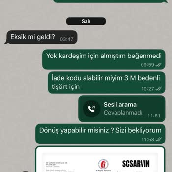 İade Numarası Verilmeyen Ve İletişim Kurulamayan Sipariş İçin Acil Geri Dönüş Talebi