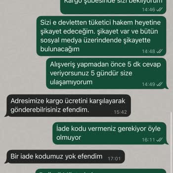 İade Numarası Verilmeyen Ve İletişim Kurulamayan Sipariş İçin Acil Geri Dönüş Talebi