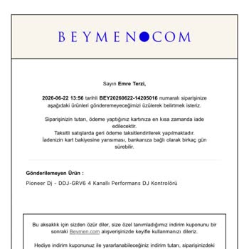 Beymen'de İzinsiz Sipariş İptali Ve Yetersiz Kupon Teklifi