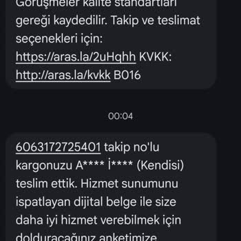 Aras Kargo’da Yanıltıcı Teslimat Bilgileri Ve Uzun Süreli Mağduriyet