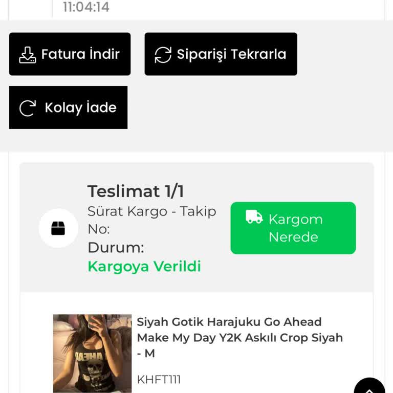 Sipariş Durumu Çelişkili Ve İletişim Yok