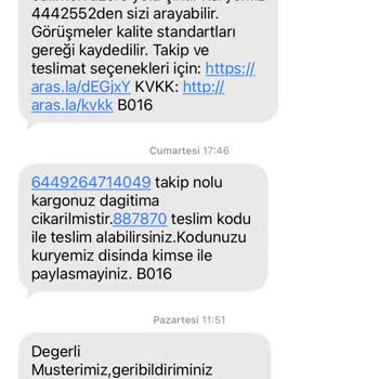 Aras Kargo Geciken Teslimat Ve Şube Personelinin Umursamaz Tutumu
