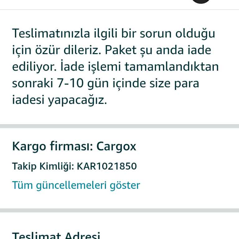 Cargox Kargo Teslimatı Gecikti Ve Müşteri Yanıltıldı