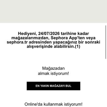 Sephora Black Card Üyesinin Doğum Günü Hediyesi Kodu Süresi Yanlışlıkla Dolmuş